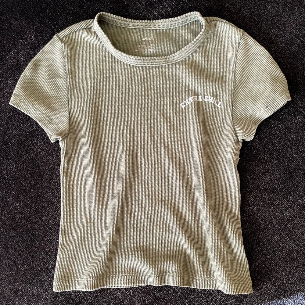 Aerie waffle knit tee